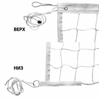 сетка волейбольная fs№4, 9,5х1 м, нить 3 мм пп, яч.10 см., белая