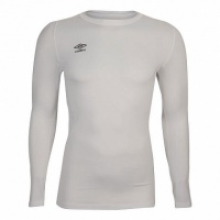 терморубашка umbro baselayer jersey ls мужская (016) бел/чер.