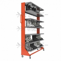стеллаж для обуви змк премиум, мобильный односторонний, на 30 пар